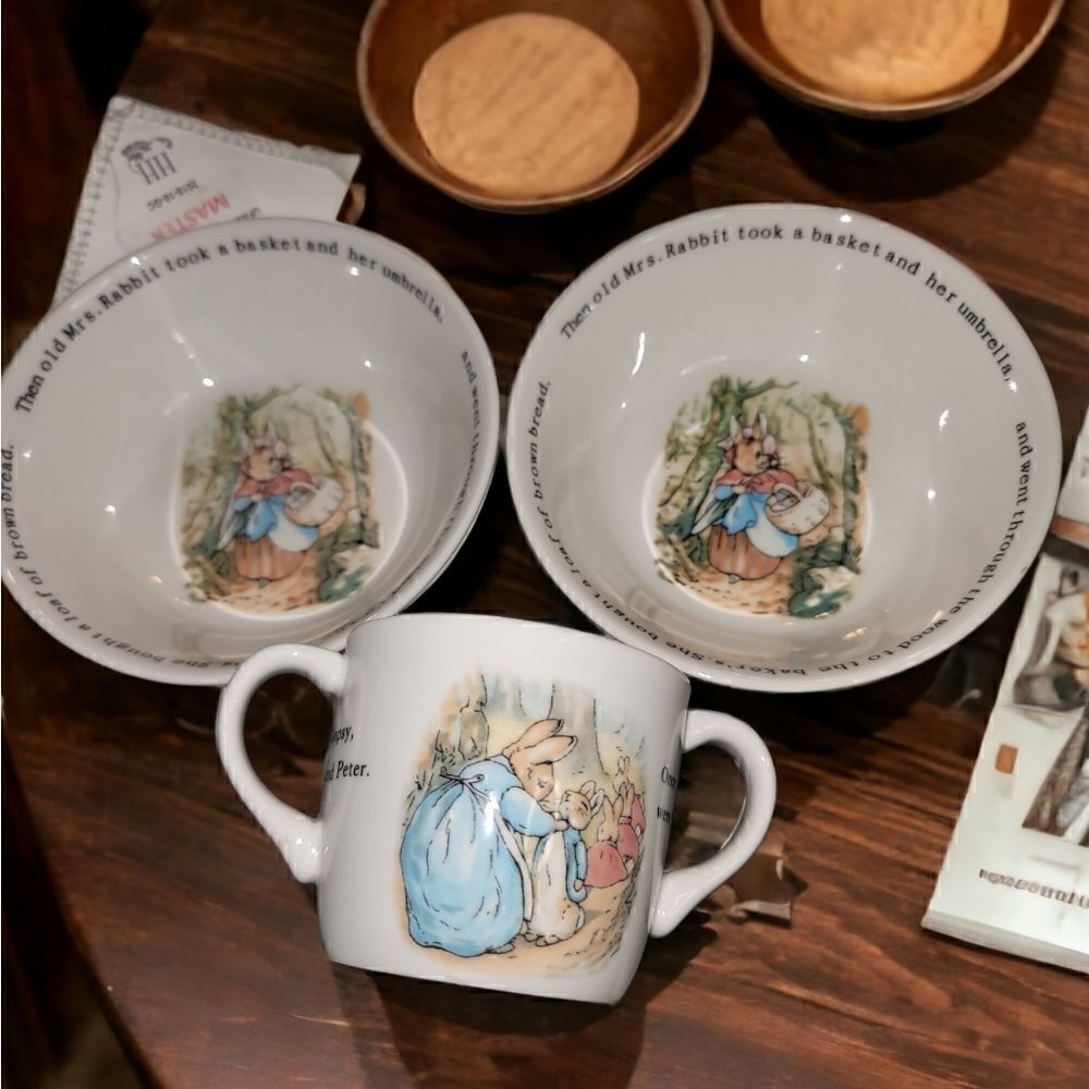 Peter Rabbit Bowls and Cup Set